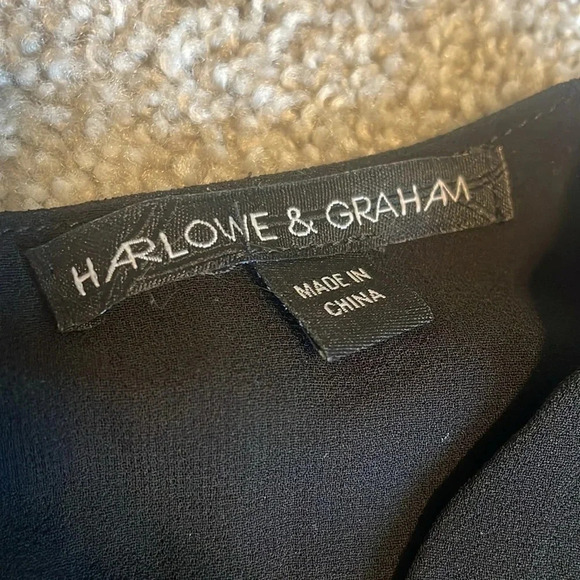 Harlowe & Graham Medium peplum top with floral embroidery - Picture 2 of 6